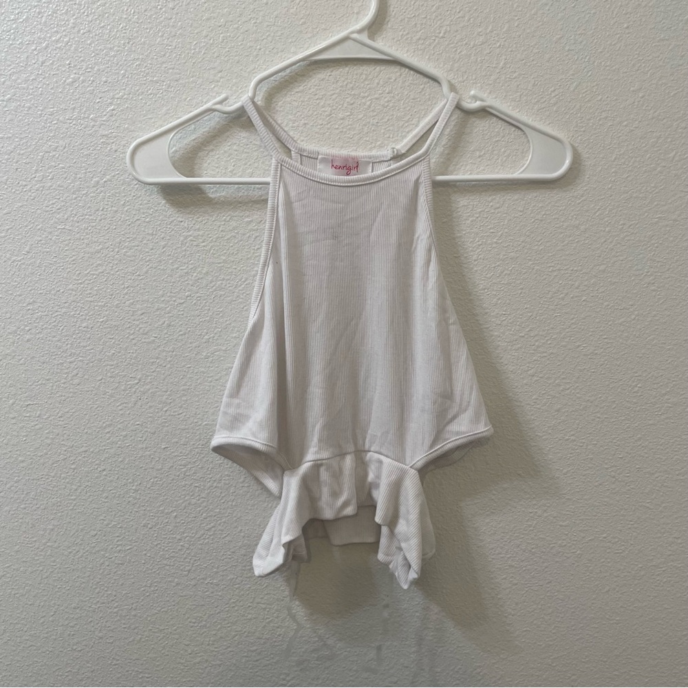 Henri girl tank top white small